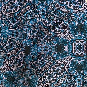 LuLaRoe OS Blue Black and Purple Patterned Leggings